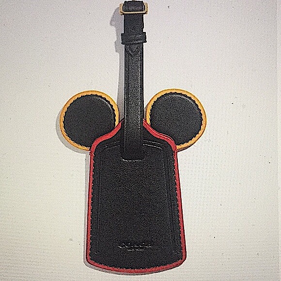 (UNISEX) COACH DISNEY MICKEY MOUSE LUGGAGE TAG NWT - Picture 2 of 10